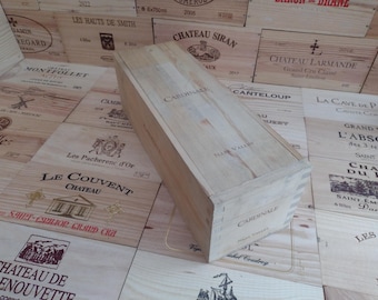 Wooden Wine Box / Crate with Sliding Lid ~ Cardinale, Napa Valley, California ~ Genuine, Storage