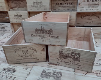 Wooden Wine Box / Crate. 12 bottle size. French, Genuine, Storage, Vintage, Planter, Hamper, Shabby Chic.