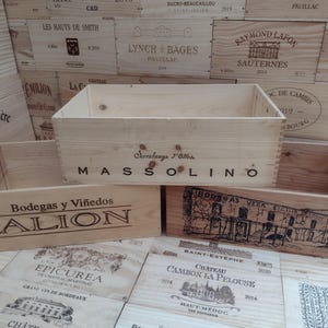 Weinkiste / Holzkiste. Große 12 Flaschengröße. Italienisch, Echt, Aufbewahrung, Vintage, Blumentopf, Geschenkkorb, Shabby Chic.