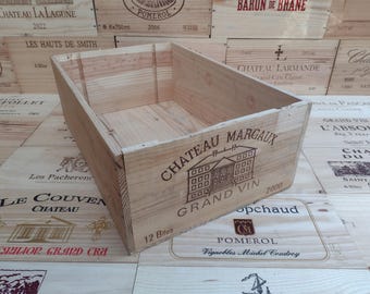 Wooden Wine Box Crate ~ Chateau Margaux 2000 ~ French, Genuine.