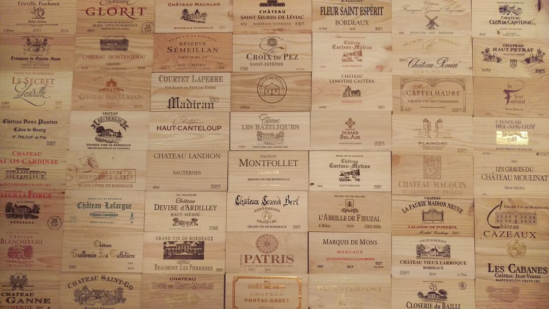 6 X Wine Box End Panels. Wooden. Crate, Side, Plaque. Decoration. Home