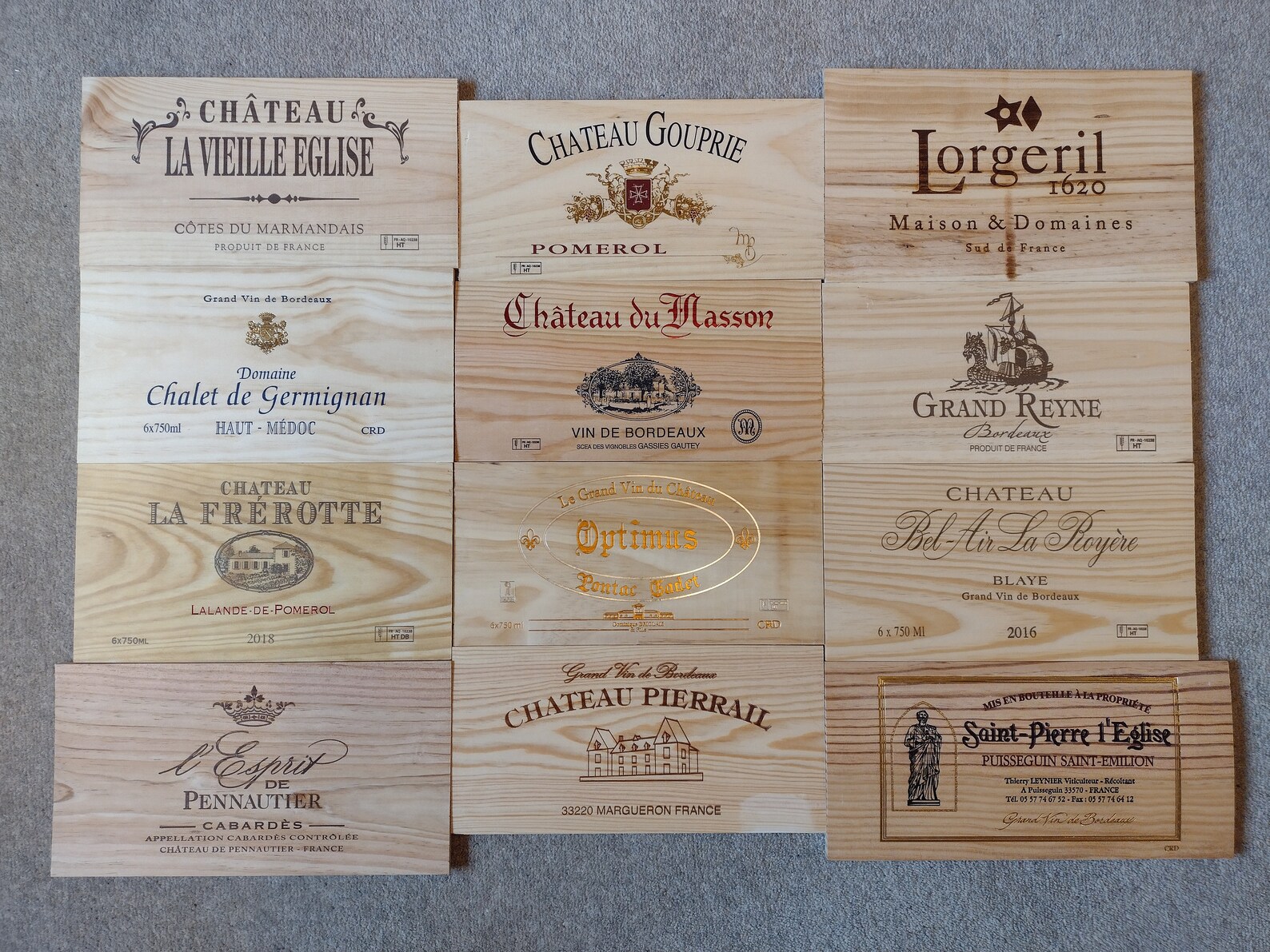 12 x Wine Box End Panels. Wooden. Crate Side Plaque. Etsy