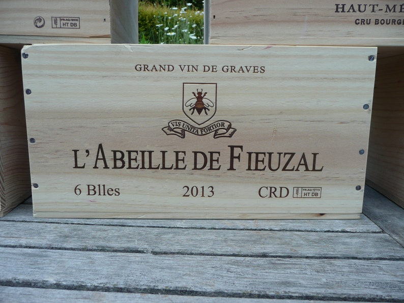 Wooden Wine Box / Crate. 6 bottle size. French, Genuine, Storage, Vintage, Planter, Hamper, Shabby Chic. image 7