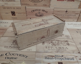 Wooden Wine Box / Crate with Lid ~ Robert Mondavi, California ~ Genuine, Storage, Display, Furniture.