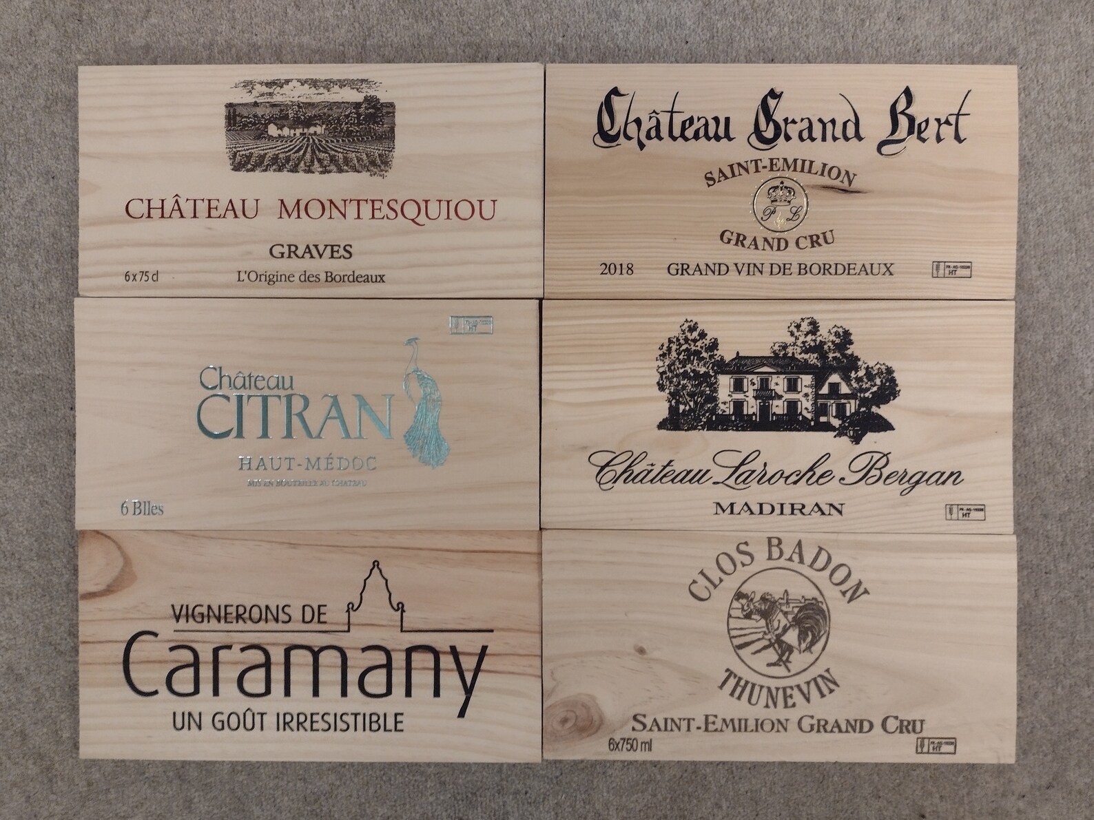 6 X Wine Box End Panels. Wooden. Crate Side Plaque. Etsy