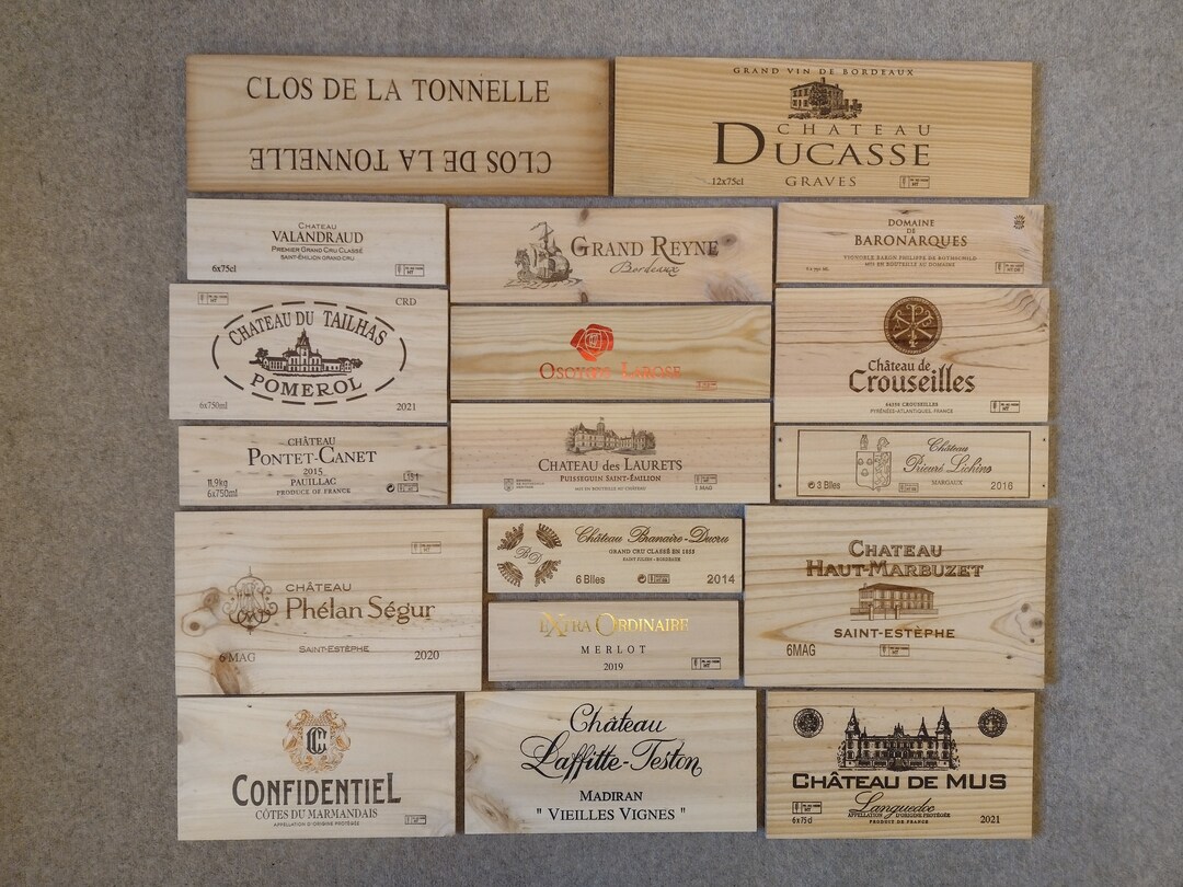 18 X Wine Box End Panels. Mosaic, Wooden, Crate, Side, Plaque