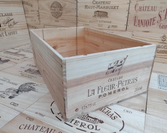 CHATEAU LAFLEUR-PETRUS ~ 12 Bottle Box ~ Wooden Wine Box ~ French, Genuine.