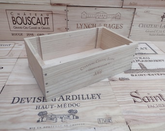 CHATEAU CHEVAL BLANC ~ 2 bottle box ~ Wooden Wine Box ~ French, Genuine, Storage