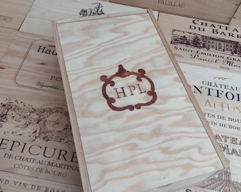 Wooden Wine Box / Crate with Sliding Lid ~ Herdade Papa Leite, Portugal ~ Genuine, Storage, Vintage