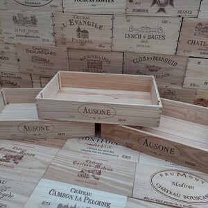 Wooden Wine Box / Crate ~ CHATEAU AUSONE ~ St Emilion Premier Grand Cru. Genuine, Storage, Vintage