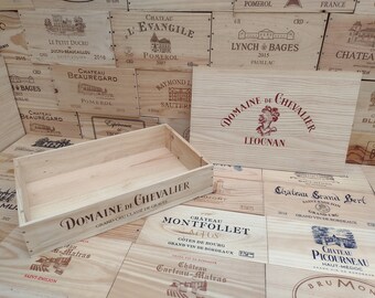 Domaine De Chevalier Wooden Wine Box Crate Panel – Top Lid Only, Embossed, 20.25" X 13"