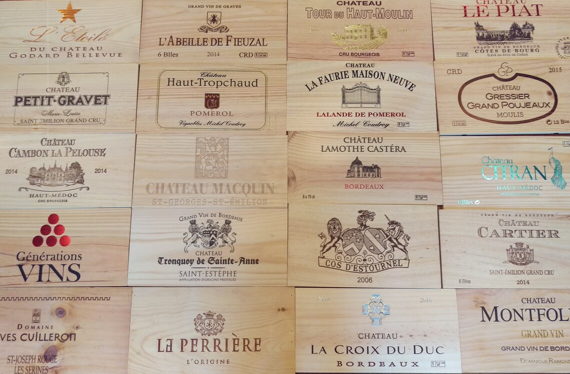 20 X Wine Box End Panels. Wooden. Crate Side Plaque. Etsy UK