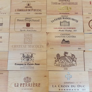 20 x Wine Box End Panels. Wooden. Crate, Side, Plaque. Decoration. Home Bar.