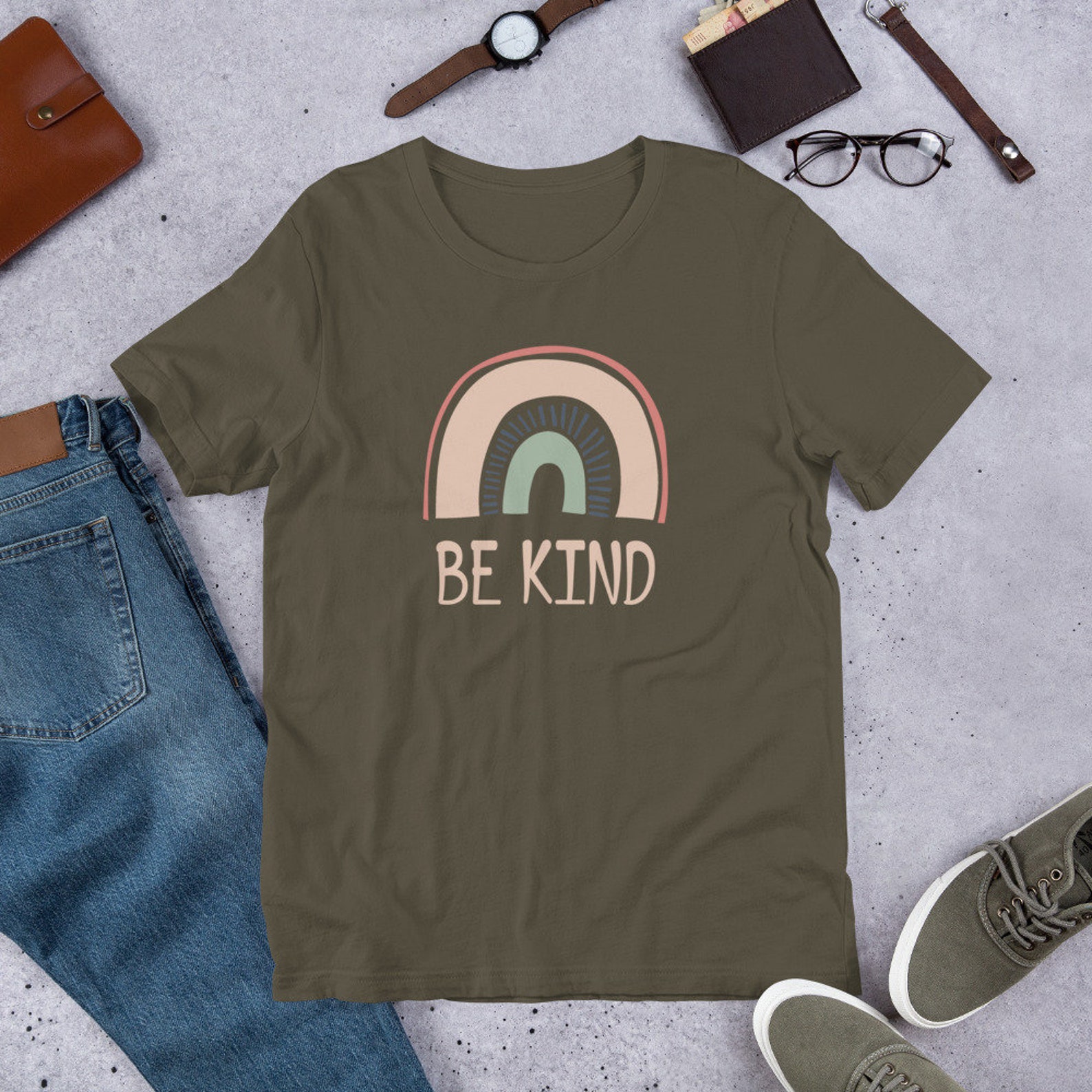 Be Kind Shirt Women's Tshirt typography Unisex Saying Etsy