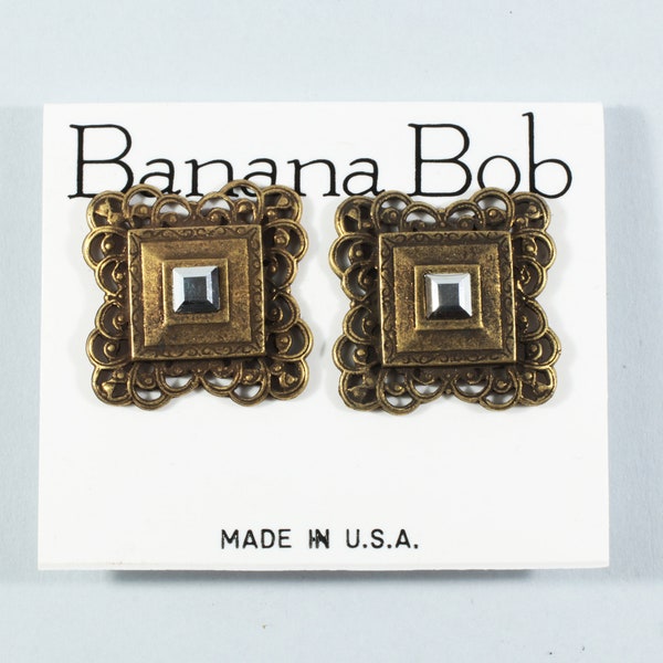 Vintage Banana Bob Clip Earring