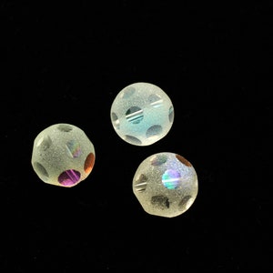 Vintage Swarovski, 10 mm Polka Dot Bead 10 Beads