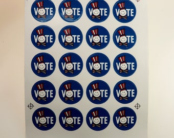 Vote Stickers With Smiley Face / 288 Stickers