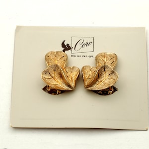 Vintage Coro Leaf Earrings