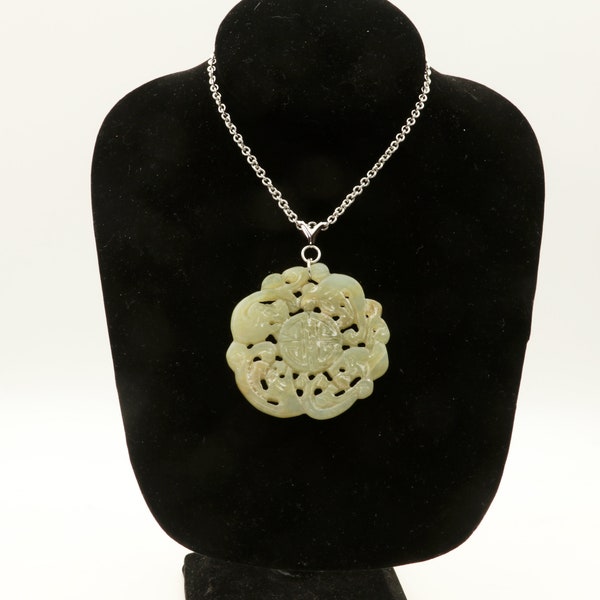 Carved Jade Pendant Etsy