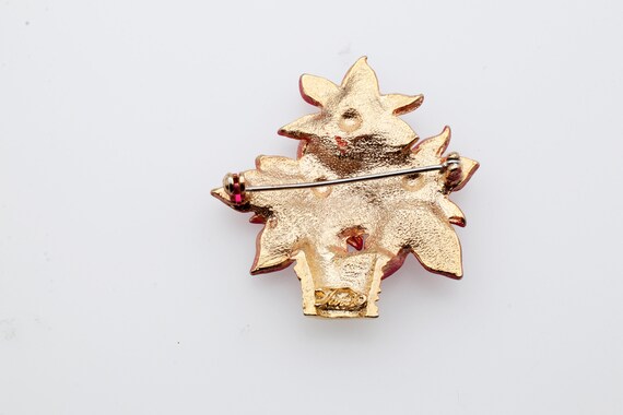 Poinsettia Christmas Pin/ brooch, holiday jewelry - image 2