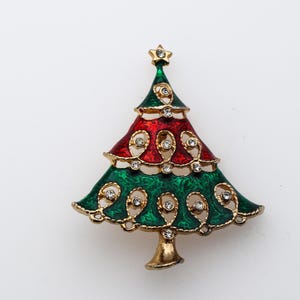 Vintage Christmas Brooch 2 1/2 inches long