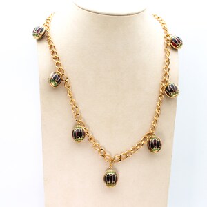 Joan Rivers Plique a Jour Charm Necklace, Signed