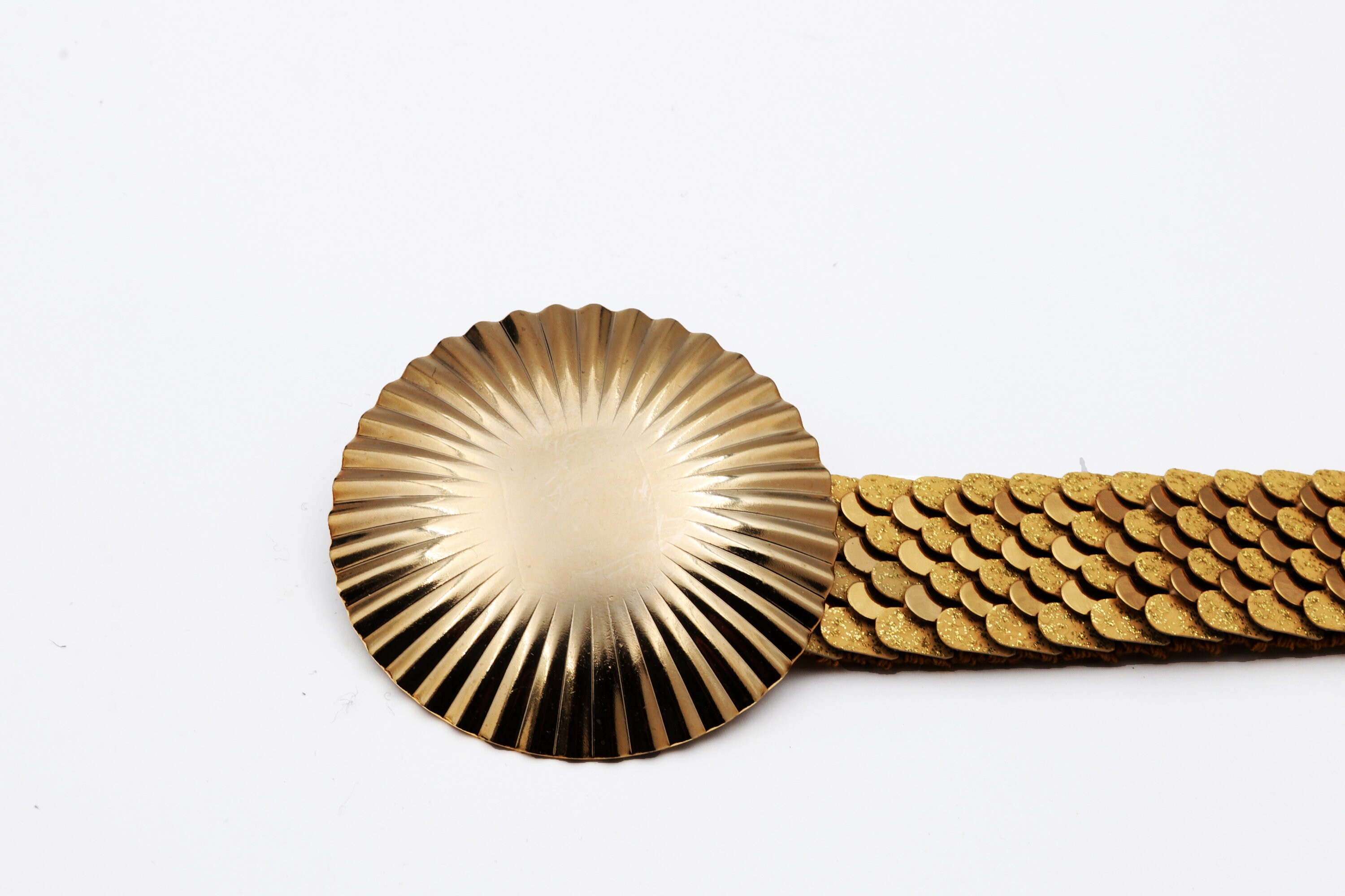 Vintage Gold Mesh Small Fish Scale Belt 23\