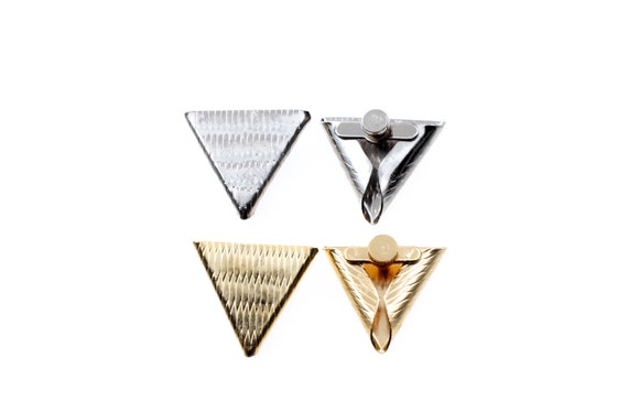 Western Wear Collar Tips 1 Pair Of Each Color Gold And Silver