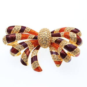 Joan Rivers Rhinestone Spider Brooch , Signed