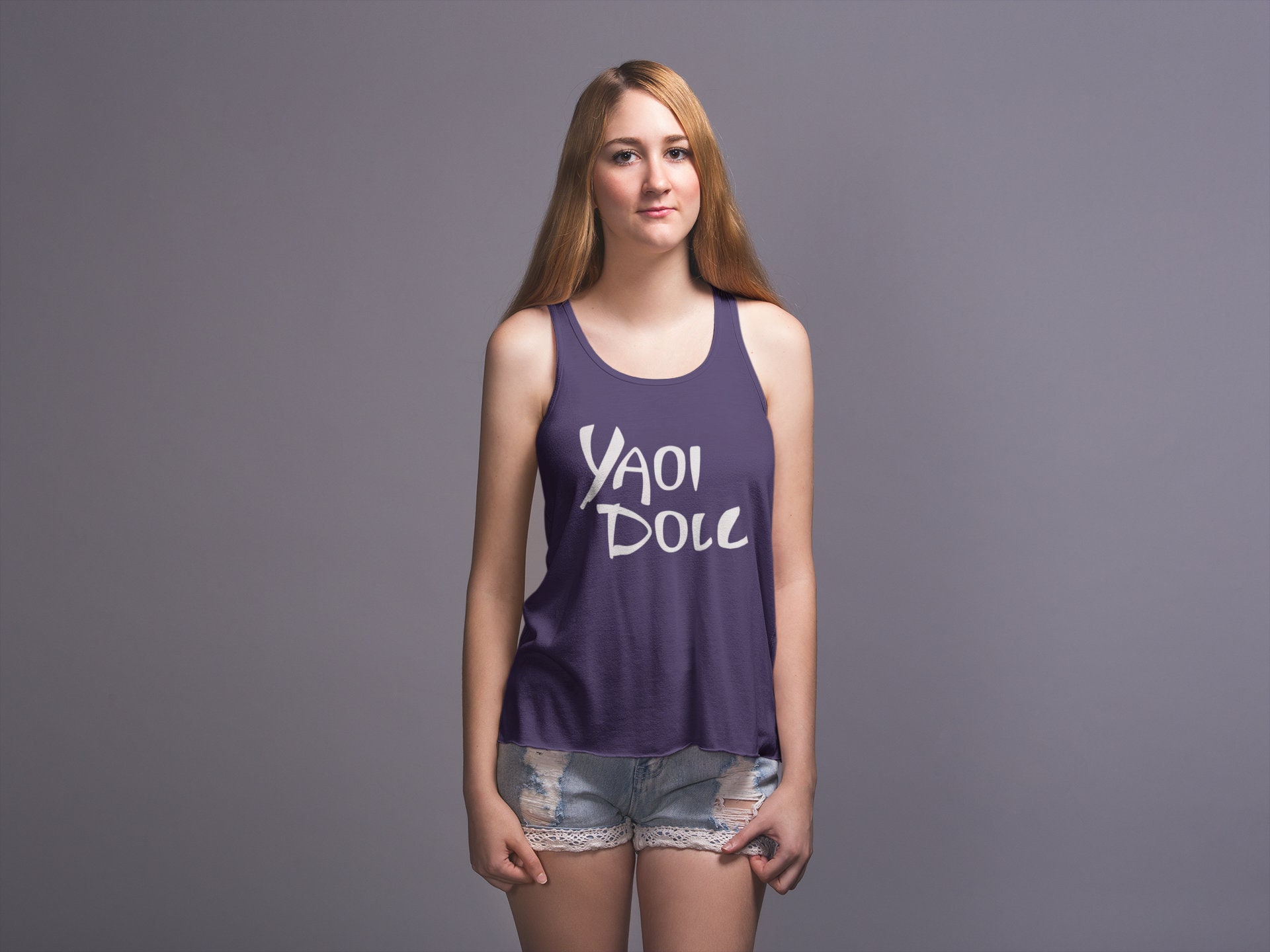 Yaoi Doll Tank Top Gift For Her Otaku Anime Lover Kinky Casual Etsy