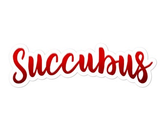 Succcubus Sticker, Succubus, Goth Aesthetic, BDSM, Gift for Submissive, Vampire Sticker, Domme, Femdom, BDSM Gear, NSFW (Sticker)