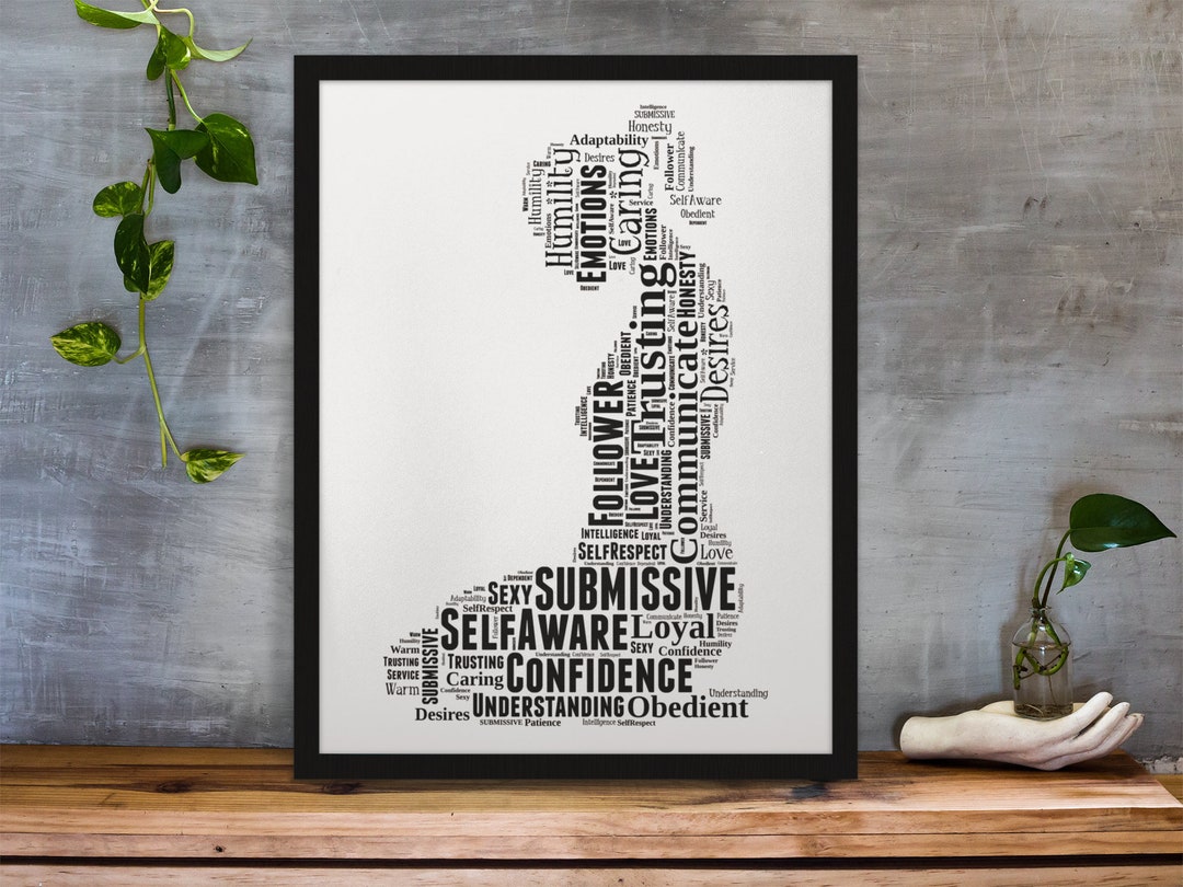 Submissive Poster, BDSM Art, DDLG, Gift for Submissive, Home Decor