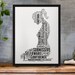 Submissive Poster, BDSM Art, DDLG, Gift for Submissive, Home Decor, Kneeling Submission, Discreet Word Art, Word Cloud (Framed poster) 