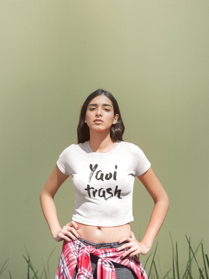 Yaoi Trash Crop Top Yaoi Anime Gift For Her Yaoi Clothes White Etsy