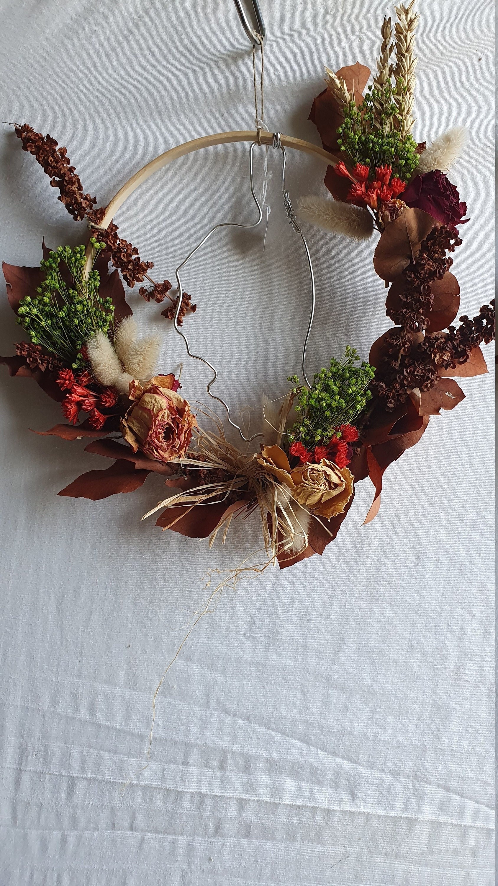 Couronne Bambou Fleurs Séchées