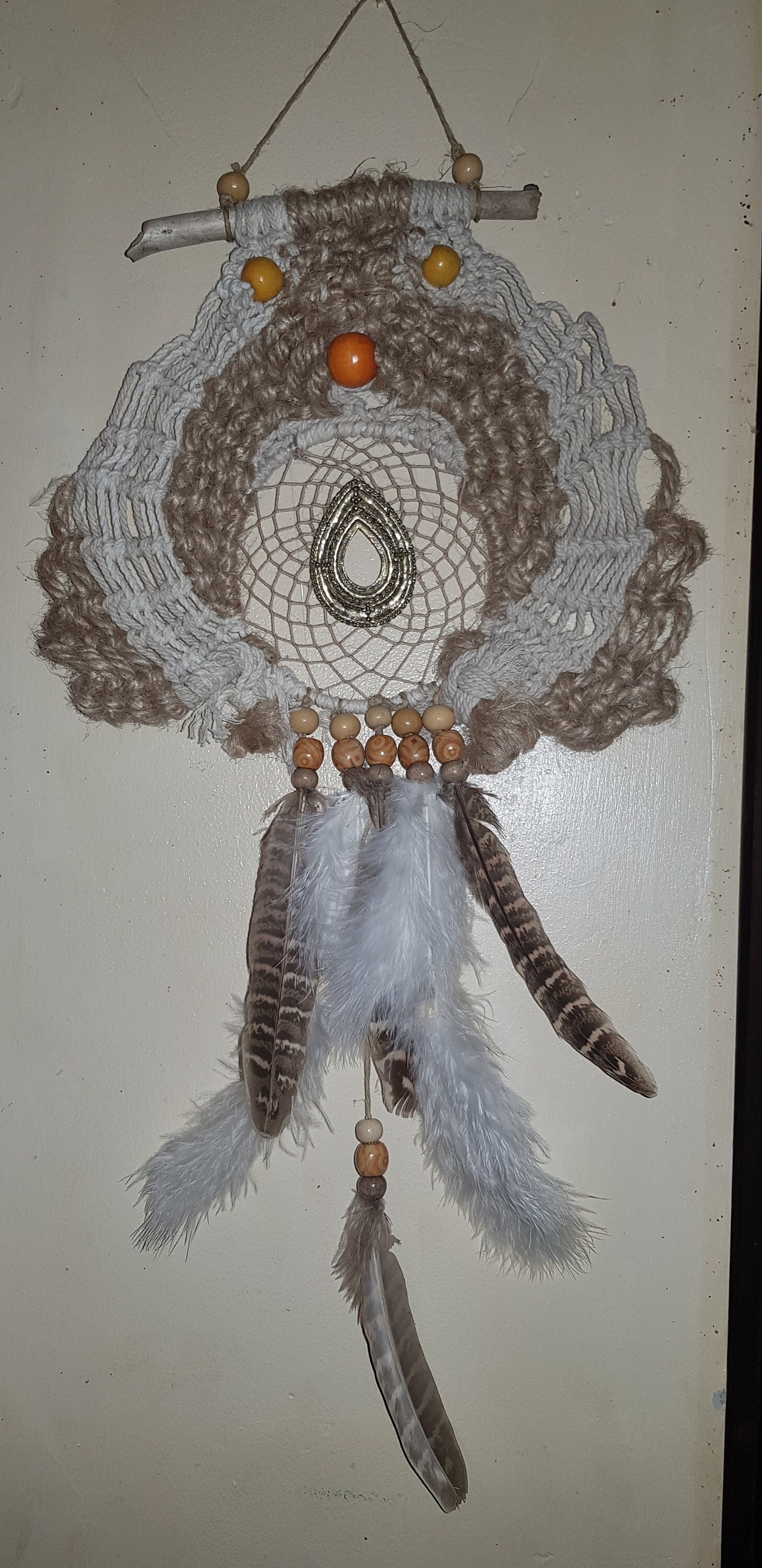 Chouette Macramé en Attrape Rêves