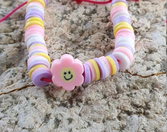 adjustable child bracelet in heishi pearls
