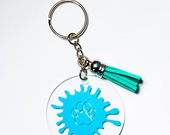 Paw Print Keychain