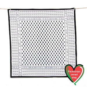 Piccolo Kufiyyeh / Kefiyyeh palestinese 100% cotone منديل الكوفية