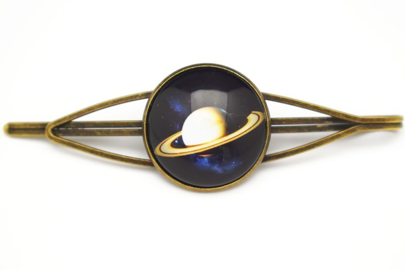 Saturn Haarclip, Planet Haarpin, Space Haarschmuck Bild 3