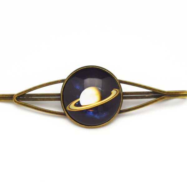 Saturn hair clip, Planet hair pin, Space hair accessories