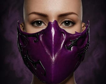 Mileena 11 Style Mask – Cosplay Mask, 3D Printed Replica, Fantasy Fighter Inspired, Costume Accessory