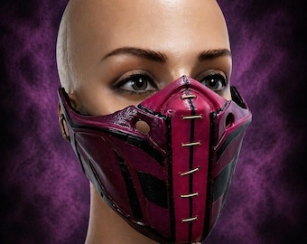 Mileena 10 Mask – Cosplay Mask, 3D Printed Replica, Fantasy Fighter Inspired, Costume Accessory