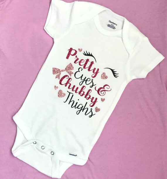 thick thighs and pretty eyes onesie