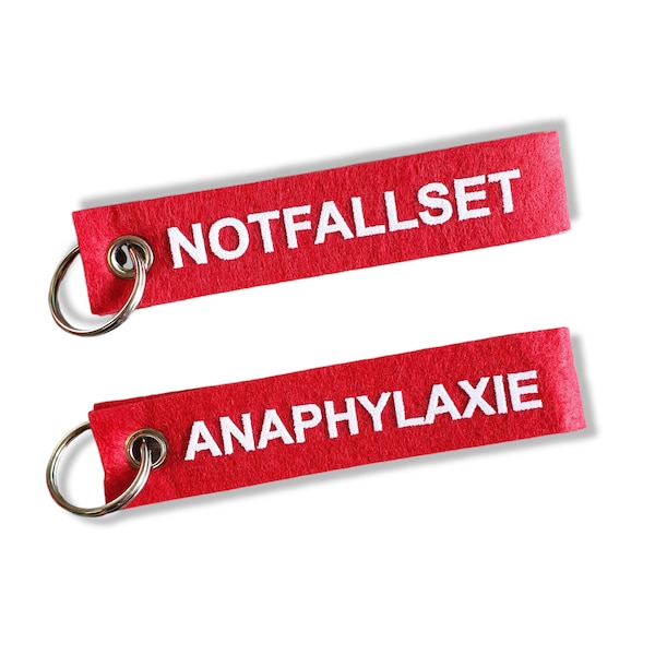 Schlüsselanhänger FILZ Motiv Notfallset Anaphylaxie