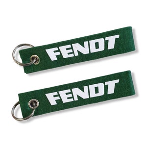 Schlüsselanhänger FILZ FENDT dunkelgrün Schlepper Traktor Schlüsselband Anhänger Oldtimer