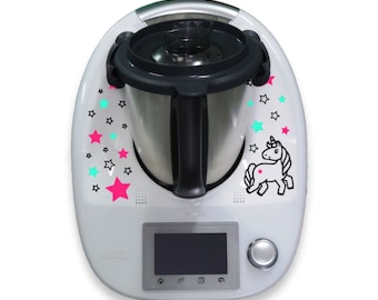 Three-color sticker for Vorwerk Thermomix - Unicorn motif in different colors for the TM6 TM5 TM31 Friend and other kitchen machines