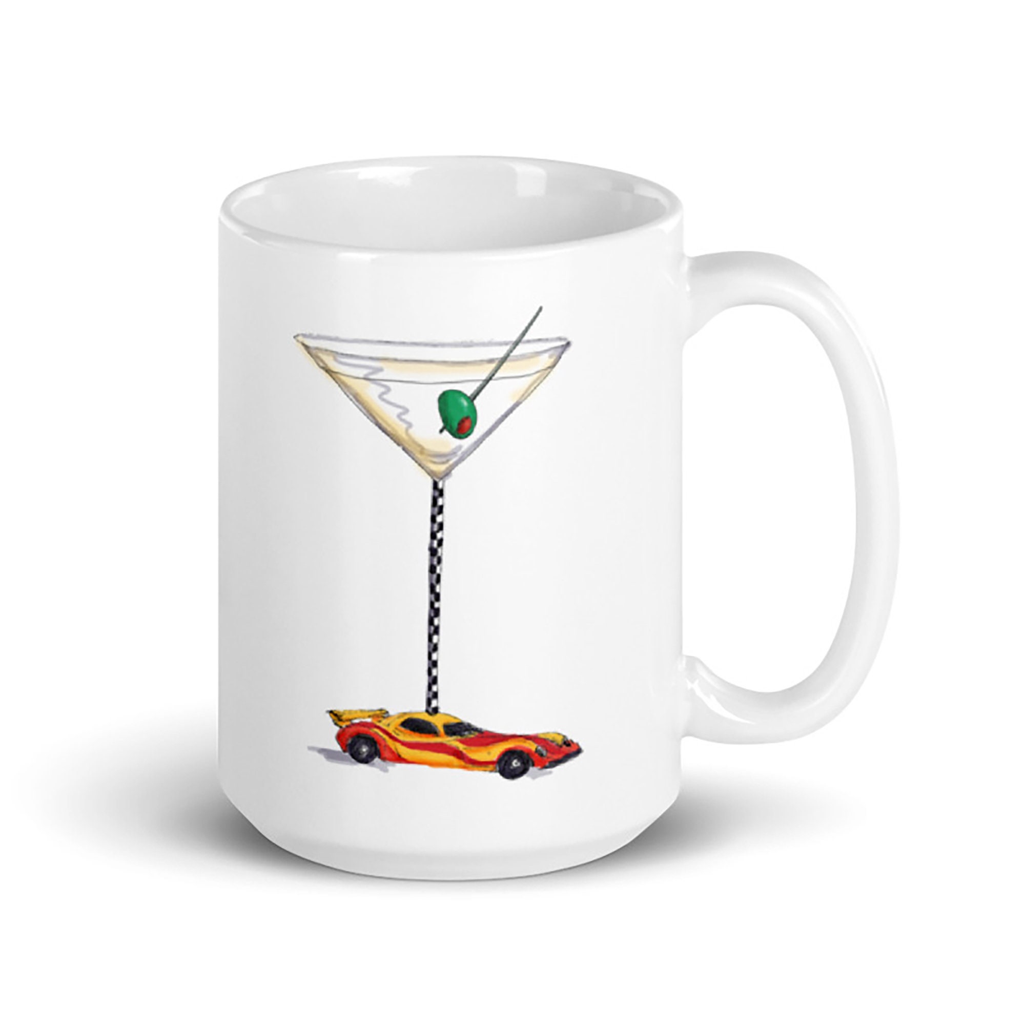 Racecar Martini Ceramic Coffee or Tea Mug Etsy Singapore