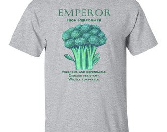 Emperor Broccoli Funny Garden Gift T shirt for Men