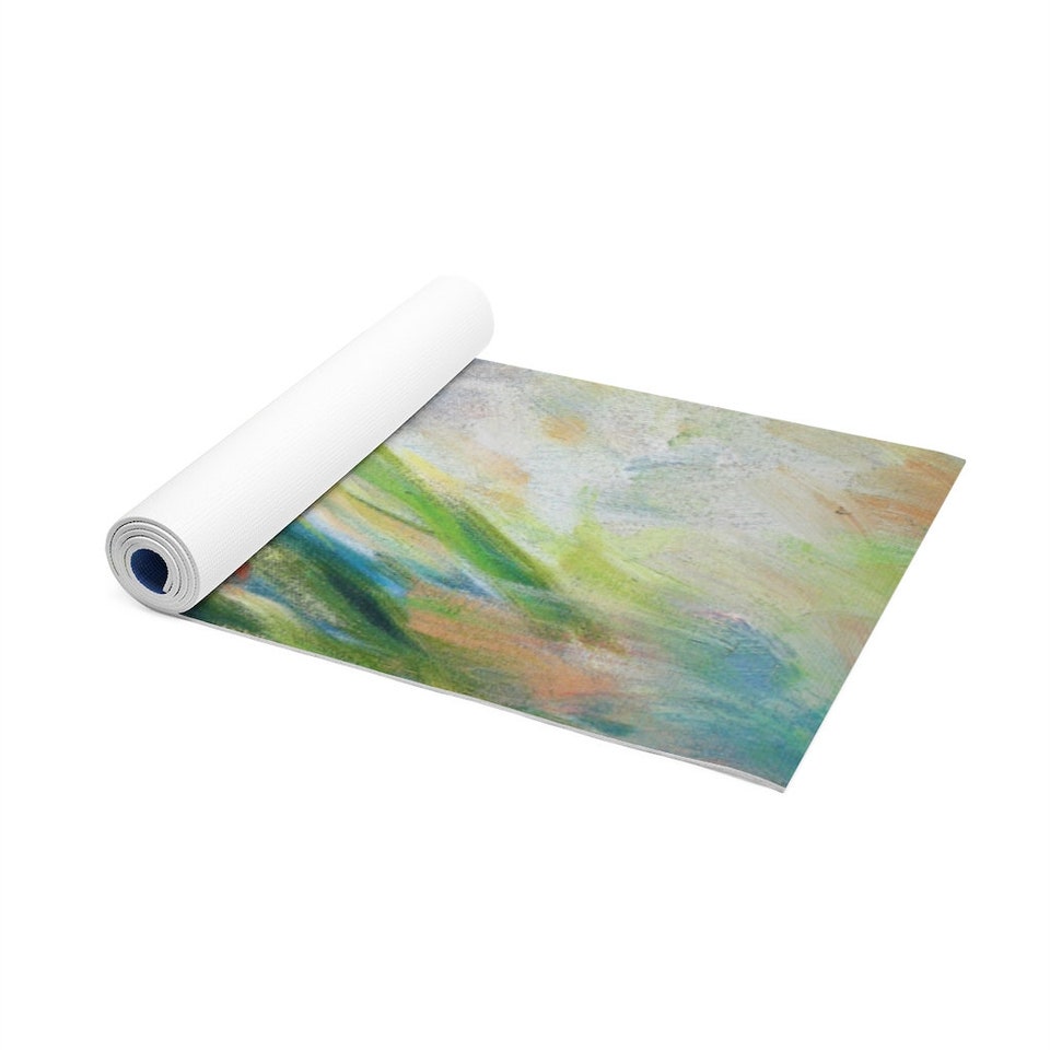 Anza Borego Landscape Floral Printed Thick Foam Yoga Mat